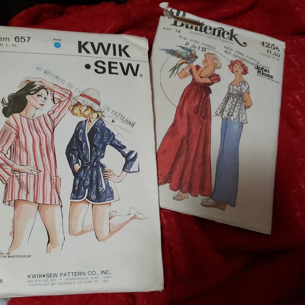 Bundle Of 2 Vintage Patterns